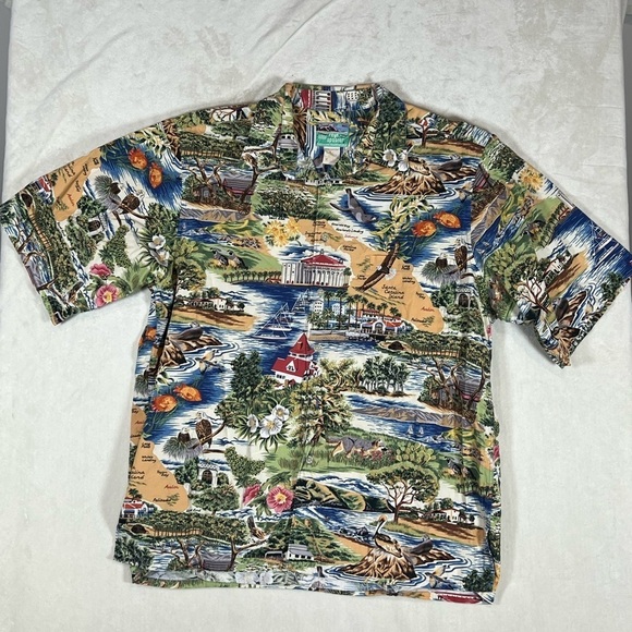 Reyn Spooner Large Classic Short Sleeve Button Front Hawaii Shirt Tiki Bowling - Picture 2 of 11